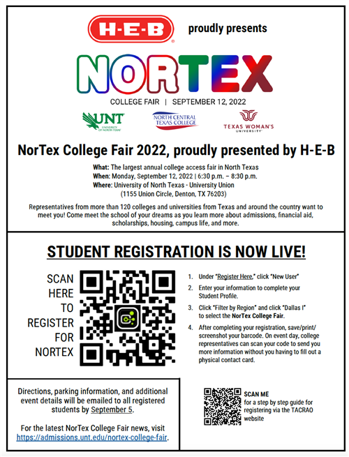 NorTex College Fair 9/12/2022